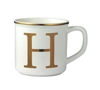 Miicol Ceramic Coffee Mug 16 oz, Monogram Coffee Cup, Golden Initial Tea Mug, Personalized Tea Cup, Unique Gift, Large Mug for Home, Office, Letter H