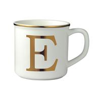 Miicol Ceramic Coffee Mug 16 oz, Monogram Coffee Cup, Golden Initial Tea Mug, Personalized Tea Cup, Unique Gift, Large Mug for Home, Office, Letter E