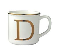 Miicol Ceramic Coffee Mug 16 oz, Monogram Coffee Cup, Golden Initial Tea Mug, Personalized Tea Cup, Unique Gift, Large Mug for Home, Office, Letter D