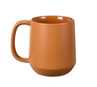 Miicol Ceramic Coffee Mug, 455ml Large Coffee Cup, Tea Mug with Handle, Flat Bottom Mug for Men, Women, Office, Microwave and Dishwasher Safe, Multi-Color, Burnt Orange