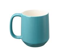 Miicol Ceramic Coffee Mug, 455ml Large Coffee Cup, Tea Mug with Handle, Flat Bottom Mug for Men, Women, Office, Microwave and Dishwasher Safe, Multi-Color, Mint Blue