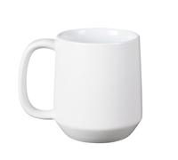 Miicol Ceramic Coffee Mug, 455ml Large Coffee Cup, Tea Mug with Handle, Flat Bottom Mug for Men, Women, Office, Microwave and Dishwasher Safe, Multi-Color, White