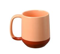 Miicol Ceramic Coffee Mug, 455ml Large Coffee Cup, Tea Mug with Handle, Flat Bottom Mug for Men, Women, Office, Microwave and Dishwasher Safe, Multi-Color, Caramel Peach