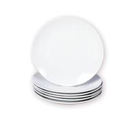 Miicol Small Dessert Plates Set of 6, Ceramic White Appetizer Plates 6 Inch, Mini Porcelain Serving Plate for Cake, Bread, Salad, Snack
