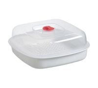 miicro Cookware - Food Grade Pp Vegetable Steamer | Heat Insulated Microwavable Cookware, Microwave Heating Steamer With Lid For Veggies, Buns, Rice, Stews, Vegetables, Fish, Baby Food, Dinner