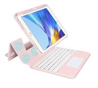 Miieadoo Bluetooth Keyboard Case with Touchpad - Keyboard Case for iPad Lightweight, Portable- Easy to Carry Slim Smart Case with Detachable and Pencil Holde (Pink, Pad pro iPad air 10.9)