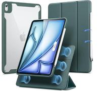 Miieadoo Case for iPad 9th/8th/7th 10.2",iPad Pro 10.5",iPad Air 3 10.5" with Pencil Holder, Removable Magnetic Cover Trifold Stand Clear Back, Auto Wake/Sleep, Midnight Green