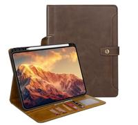 Miieadoo for iPad Case Protective PU Leather with Built-in Pencil Holder Card Slots Smart Auto Sleep/Wake Stand Cover (brown, iPad 10 Gen 10.9 inch)