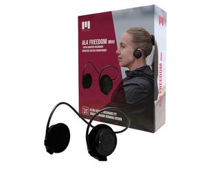 MIIEGO AL4 Freedom Mini Bluetooth Headphones - Short Neckband & Secure Fit - Wireless & Waterproof - Clear Sound & Long Battery - Black