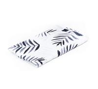 Miilk Black And White Palm Leaf Muslin, Swaddle Blanket, 120x120cm, Lightweight, Premium Quality, Bamboo Cotton, Nursing Cover, Pram Cover, Crib Sheet, Baby Boy, Baby Girl, Newborn, Unisex Baby