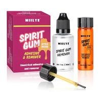 MIILYE Spirit Gum Adhesive and Remover - 15ml Professional Cosmetic Glue for Face, Skin, Body, Stage Special Effect Prosthetics Makeup & Cosplay Wig
