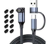 Miimall 2-in-1 Charger Cable for Garmin Watch Fenix 8 7 7X 7S 6 Solar,Forerunner 970 965 570 265 165 55,Vivoactive 6 5,Vivomove,Instinct,Venu,Tactical,Approach,Epix with 10PCS Charge Port Dust Cover