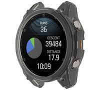 Miimall 2-Pack Clear Case for Garmin Fenix 8 AMOLED, Soft TPU Bumper Cover for Fenix 8 Case, Anti-Scratch Shockproof Protective Case for Garmin Watch Fenix 8 47MM AMOLED（Not for SOLAR）-Clear+Black