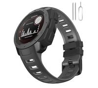 Miimall 22mm Silicone Strap for Garmin Instinct 2/Instinct Sport Strap, Instinct Solar/2 Solar/2 Solar Tactical, Instinct Esports/Instinct Tide/Instinct 2 Surf/Instinct Crossover Band-Black Grey