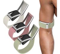 Miimall 3 Pack Nylon Bicep Band for Whoop 5.0 Band Peak/One & Life/MG | SuperKnit Elastic Breathable Adjustable Fitness Sport Strap with Metal Case Armband for Whoop 5.0 Bicep Men Women