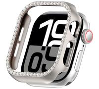 Miimall Bling Case for Apple Watch Series 11/10, Glitter iWatch Series 10 Hard PC Bumper Cover, Sparkling Rhinestone Cases for Women Girls, Diamond Apple Watch 11 Face Cover 42mm-Starlight