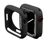 Miimall Bumper Case Compatible with Apple Watch Series 9/Series 8/Series 7 41mm, Soft TPU Ultra-thin Shell All-Around Protective Cover for Apple Watch Series 9 8 7 41mm-Black