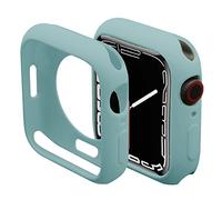 Miimall Bumper Case Compatible with Apple Watch Series 9/Series 8/Series 7 45mm, Soft TPU Ultra-thin Shell All-Around Protective Cover for Apple Watch Series 9 8 7 45mm-Blue green