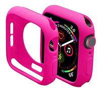 Miimall Compatible with Apple Watch Bumper Case 42mm Series 3/2/1, Ultra Thin Soft TPU Bumper Cover Shock-proof Protective Frame for Apple Watch Series 3/2/1 - Barbie Powder