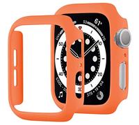 Miimall Compatible with Apple Watch SE/Series 6/5/4 40mm Bumper Protective Case, Super Thin Matte Hard PC Lightweight Slim Scratch-proof Fall-proof Cover for iWatch 40mm(Orange)