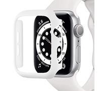 Miimall Compatible with Apple Watch SE/Series 6/5/4 40mm Bumper Protective Case, Super Thin Matte Hard PC Lightweight Slim Scratch-proof Fall-proof Cover for iWatch 40mm(White)