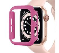 Miimall Compatible with Apple Watch SE/Series 6/5/4 40mm Bumper Protective Case, Super Thin Matte Hard PC Lightweight Slim Scratch-proof Fall-proof Cover for iWatch 40mm(Rose)
