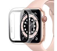 Miimall Compatible with Apple Watch Series 3/2/1 38mm with Tempered Glass Screen Protector, Hard PC All-around Scratch-resistant Shock-proof Protective Case for iWatch 38mm-Clear