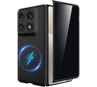 Miimall for Motorola Razr Fold 2026 Case with Privacy Screen Protector, [Compatible with MagSafe] Hard Ultra Thin Anti-Spy Shockproof Magnetic Full Body Protective Cover for Moto Razr70 Fold-Black