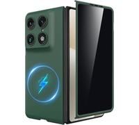 Miimall for Motorola Razr Fold Case Compatible with MagSafe, Moto Razr Fold Case with Privacy Screen Protector, Anti-Spy Magnetic Slim Thin Shockproof Heavy Duty Skin Feel Protective Cover-Green