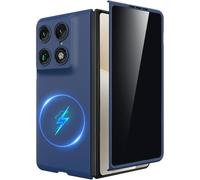 Miimall for Motorola Razr Fold/Razr70 Fold 2026 Case, [Built-in Privacy Screen Protector] [Compatible with MagSafe], Anti-Spy Magnetic Slim Shockproof Dustproof Anti-Scratch Phone Case-Blue