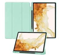 Miimall for Samsung Galaxy Tab S10 Plus 2024/ Galaxy Tab S9 Plus 2023 Case, PU Leather Protective Shell with Auto Sleep/Wake Function Anti-Scratch Full Coverage Bumper Cover for Galaxy Tab S10+, Mint