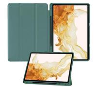 Miimall for Samsung Galaxy Tab S10 Plus 2024/ Galaxy Tab S9 Plus 2023 Case, PU Leather Protective Shell with Auto Sleep/Wake Function Anti-Scratch Full Coverage Bumper Cover for Galaxy Tab S10+, Green
