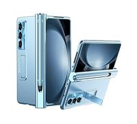 Miimall for Samsung Galaxy Z Fold 5 Case with S pen, Fold 5 Screen Protector Case with Magnetic Hinge Cover & Kickstand, PC Shockproof Full Coverage Protective hinge Cover for Z Fold 5-Blue