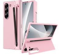Miimall for Samsung Galaxy Z Fold 6 Case with S Pen, [Built-in Screen Protector] [Kick Stand], Anti-Scratch Slim Anti-Drop All-Inclusive Fold 6 Protective Case for Women Girls-Pink