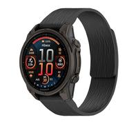 Miimall Magnetic 20mm Strap for Garmin Fenix 8 43mm/7S Pro Solar/7S Pro/7 S, Quick Fit Loop Sport Strap, Soft Silicone Band for Garmin Fenix 6S Pro/6S/5S Plus/5S/Epix Pro 42mm/Instinct E 40mm-Black
