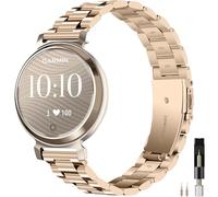 Miimall Metal Strap for Garmin Lily 2/Lily2 Classic/Lily 2 Active Stainless Steel Watch Band, Elegant Slim Metal Bracelet, Waterproof Adjustable Replacement Straps for Women Ladies-Champagne Gold
