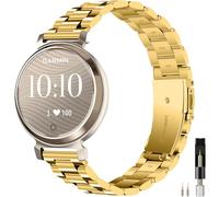 Miimall Metal Strap for Garmin Lily 2/Lily2 Classic/Lily 2 Active Stainless Steel Watch Band, Elegant Classy Slim Metal Bracelet, Waterproof Adjustable Replacement Straps for Women Ladies-Gold