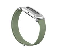 Miimall Nylon Band for Google Fitbit Air, Soft Stretchy Superknit Nylon Band with Metal Case, Anti-Sweat Adjustable Sport Replacement Strap with All-Day Comfort for Fitbit Air, Light Green