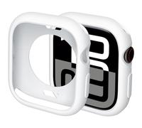 Miimall Protective Case for Apple Watch Series 10 42mm/46mm, Multi-colour iWatch Series 10 Case for Women Men, Anti-Scratch Shockproof Soft TPU Bumper Cover for Apple Watch 10 46mm-White