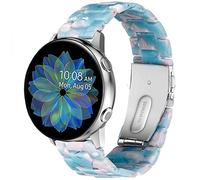 Miimall Resin Strap for Samsung Galaxy Watch 7 FE 6 5 4 40mm 44mm/6 Classic 43mm 47mm/5 Pro/4 Classic, 20mm Lightweight Band with Stainless Steel Buckle Wristband for Galaxy Watch 7(Shinning Blue)