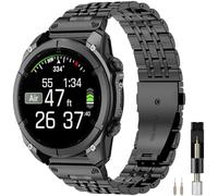 Miimall Rugged 22mm Metal Strap for Garmin Fenix 8 47mm/7/pro/6/6 pro/5 plus/E, Quick Fit Adjustable Stainless Steel Replacement Luxury Band for Forerunner 970/965/Instinct 3/2/1 Men Women, Black