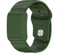 Miimall Silicone Strap for Whoop 5.0/4.0 Straps, One-Piece Strap and Case, Lightweight Waterproof Breathable Soft Sports Band, WHOOP 4.0/5.0 One/Peak/MG/Life Replacement Wristband for Men Women-Green