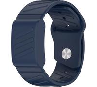 Miimall Silicone Strap for Whoop 5.0/4.0 Straps, One-Piece Strap and Case, Waterproof Breathable Soft Sports Band, WHOOP 4.0/5.0 One/Peak/MG/Life Replacement Wristband for Men Women-Navy Blue