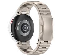 Miimall Titanium Band for Samsung Galaxy Watch FE/7/6/5/4 40mm 44mm, No Gap Lightweight Metal Wristband for Watch 6 Classic/5 Pro/4 Classic, Samsung Watch 7 Replacement Strap for Men Women-Titanium