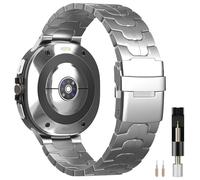 Miimall Titanium Strap for Samsung Galaxy Watch Ultra 2/1 47mm, No Gap Lightweight Business Titanium Band, Samsung Galaxy Watch Ultra 2026/2025/2024 Metal Replacement Strap for Men Women-Silver