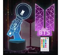 MIINSEY K-pop BTS Night Light 2 Patterns 3D LED 16 Color Illusion Lamp with Remote Contro&Energy-Saving Timer Function, BTS Army Fans Gifts,Boys and Girls and Music Lover Christmas or Birthdays Gifts