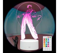 MIINSEY Male Singer Night Light 3D LED 16 Color Illusion Lamp with Remote Contro&Energy-Saving Timer Function,Music Lover,Decoration for boys'and girls'rooms and Christmas or Birthdays Gifts