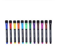 Miionwii Whiteboard Pens 12 Magnetic Whiteboard Markers with Eraser, Fine Tip White Board Pens 12 Colour Erasable White Board Markers for Home, School and Office
