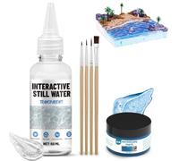 Miioto Modelling Paint, Water Effects Still Water, Still Water Effect, Realistic Water, Suitable for Many Hobby Applications at Home and Studio (50 ml + 50 ml)