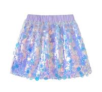 Miipat Girl Sequin Skirt Sparkly Fashion Toddler Kids Glitter Pencil Skirts Dance Birthday Princess Party Elastic Waist Mini Skorts for Girls 110 3-4 Years